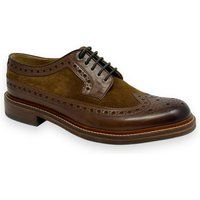 Chapman & Moore Longwing Brogue Leder/Suede Herren Mahagoni/Tabak Schuhe