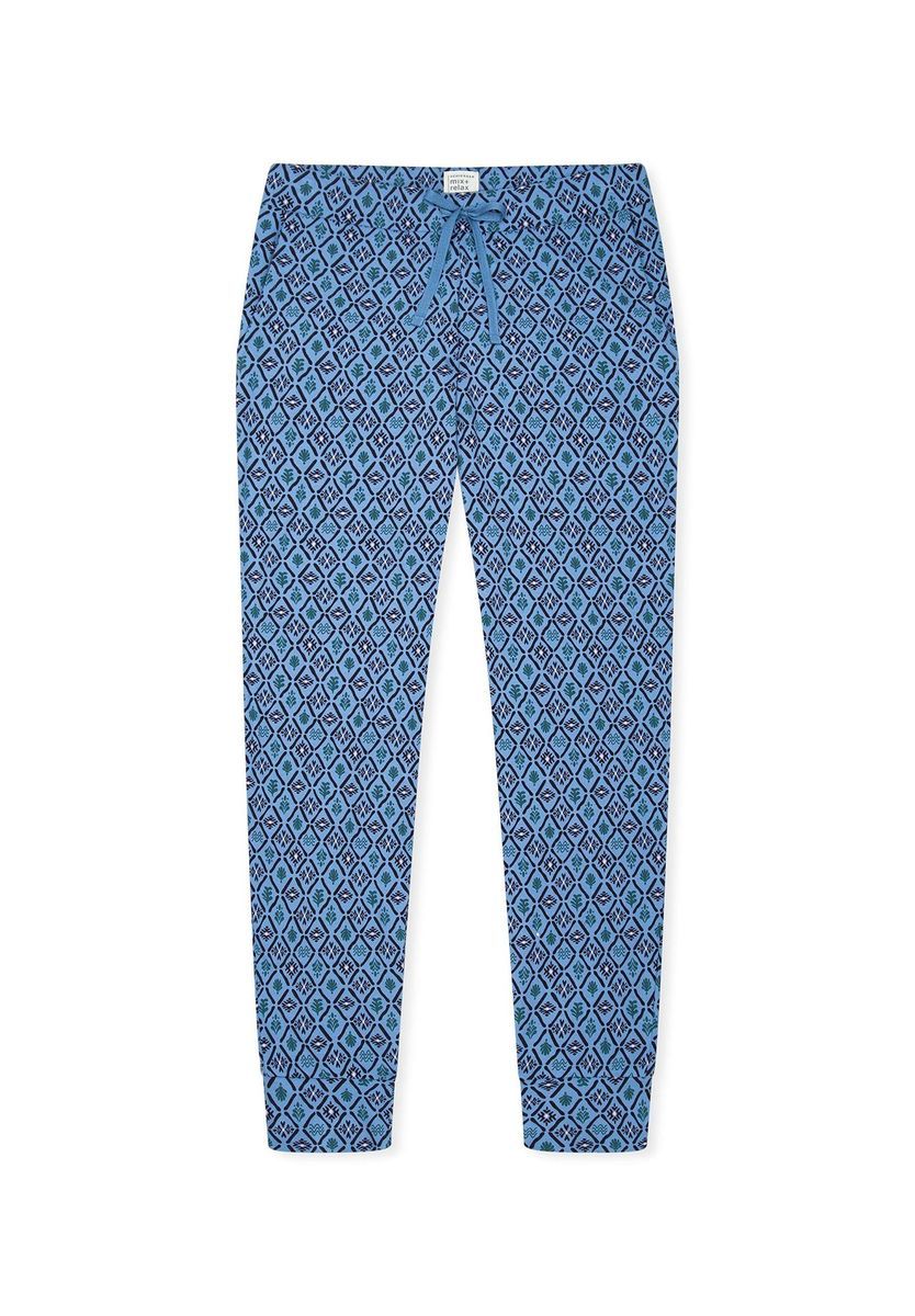 Locker geschnittene Loungewear-Hose mit Muster