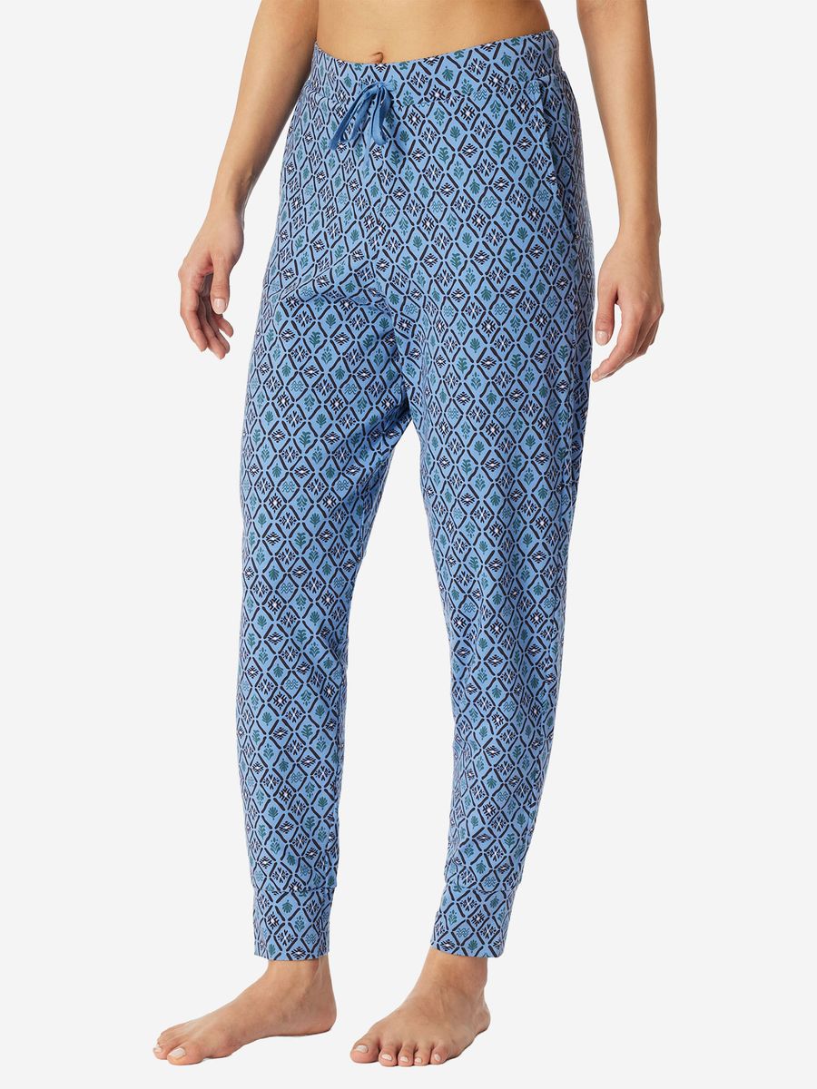 Locker geschnittene Loungewear-Hose mit Muster