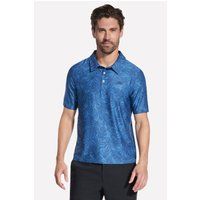 Skechers GO DRI All Day Bedrucktes Polyester Herren Polohemd in Weiß