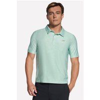Skechers GO DRI All Day Bedrucktes Polyester Herren Poloshirt in Grün