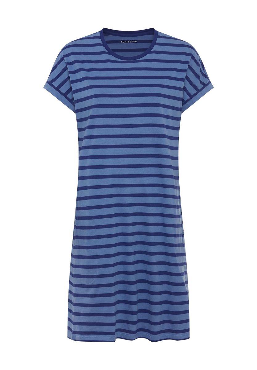 Gestreiftes Kurzarm-Nachthemd