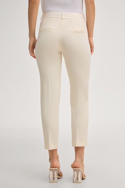 Petunia Offwhite Cropped Ankle Hose mit Logo-Detail