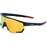 Sportliche Shield Sonnenbrille mit rotem Akzent