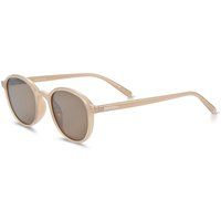 Runde Beige Sonnenbrille