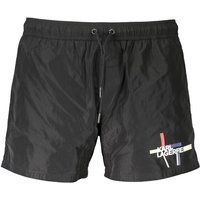 Herren Badeshorts mit schwarzem Logo