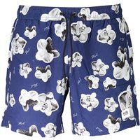 Herren Badeshorts Blau mit Logo