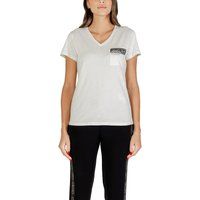 Damen V-Ausschnitt T-Shirt mit Tasche