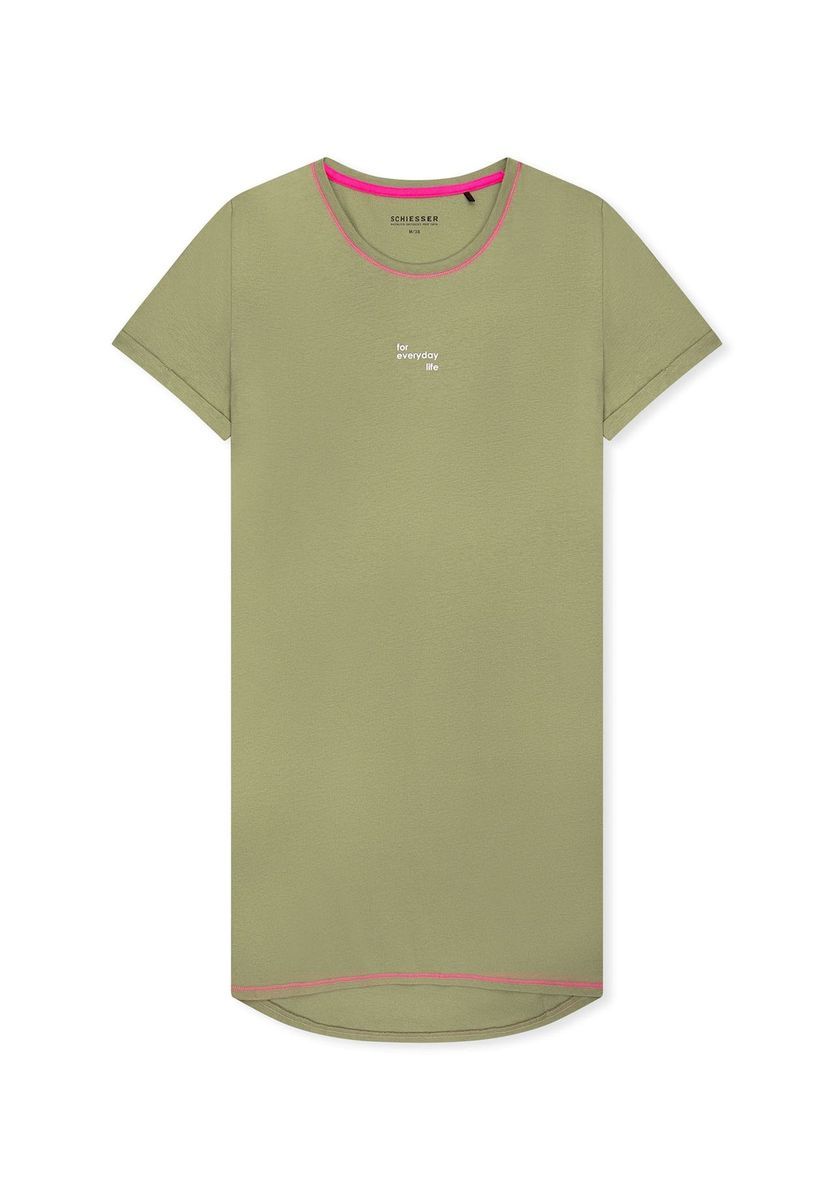 Lässiges Kurzarm-Nachthemdkleid