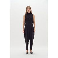 Ärmellose Bluse mit Stehkragen