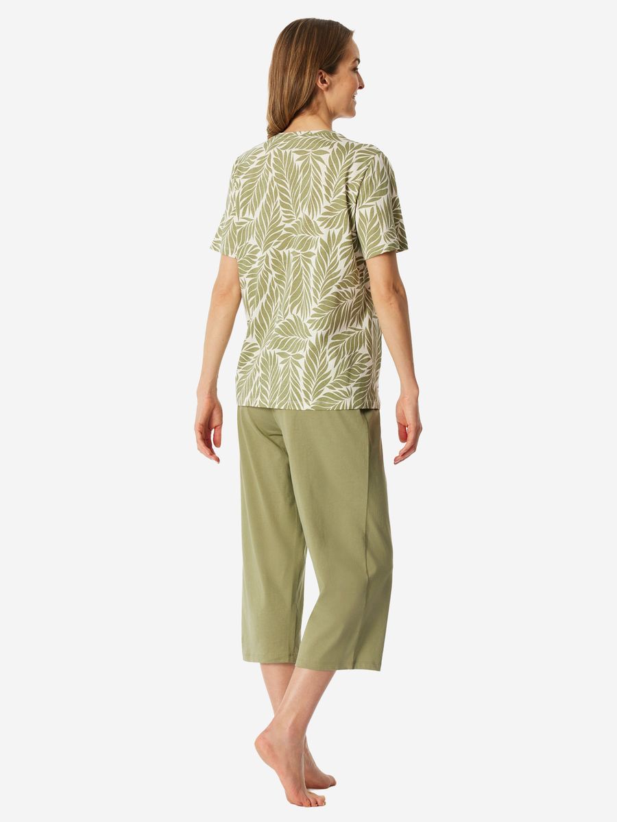 Comfort Essentials Pyjama-Set Blätterdruck