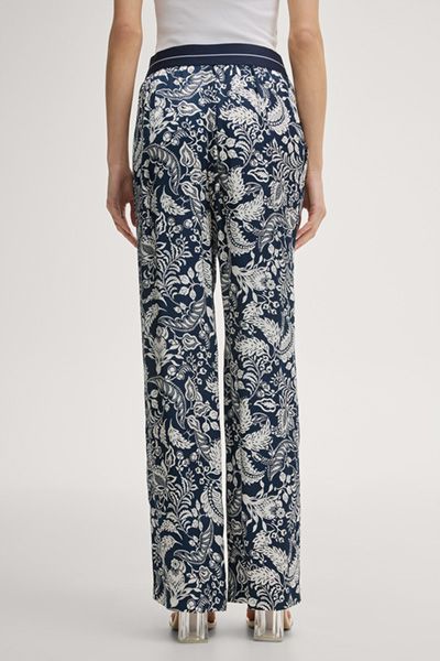 JOOP! Piara Damen Marineblaue & Weiße Loungehose mit Blumenmuster