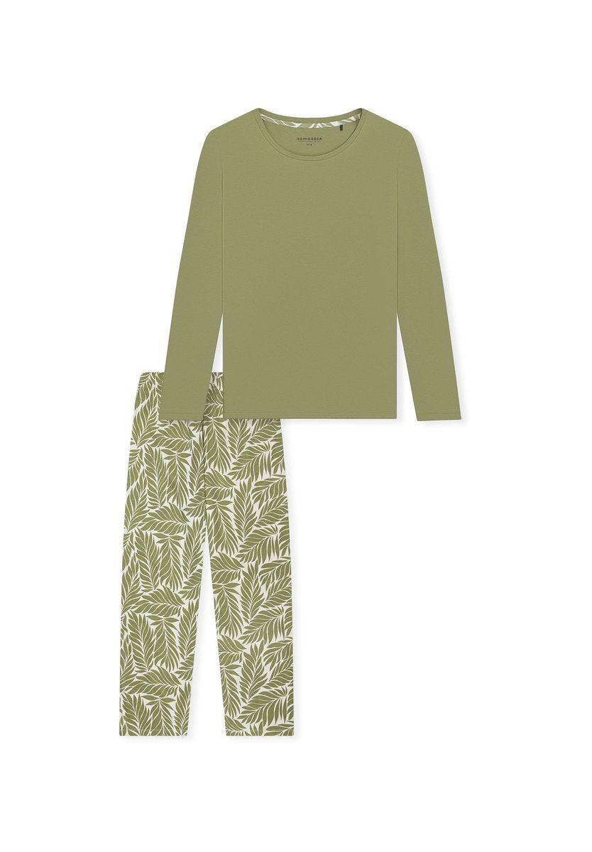 Damen Schlafanzug Set mit Langarm