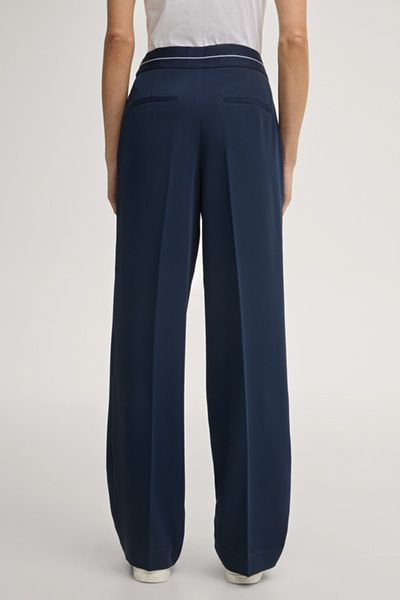 JOOP! Piara Marineblaue Hose mit weitem Bein und Logo-Bund