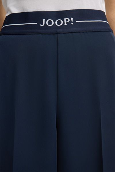 JOOP! Piara Marineblaue Hose mit weitem Bein und Logo-Bund
