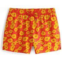 "Flora Red" Badeshorts