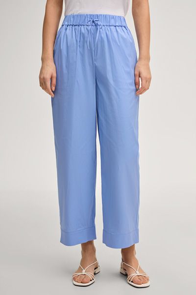 Joop! Paloma Blaue Cropped Wide-Leg Hose aus Baumwollmischung