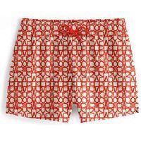 "Red Geometric" Badeshorts
