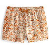 "Palm Tree Orange" Badeshorts