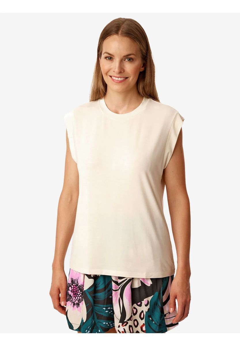 SCHIESSER Schlafanzug-Oberteil Mix & Relax, ärmellos, für Damen, weiß, 36