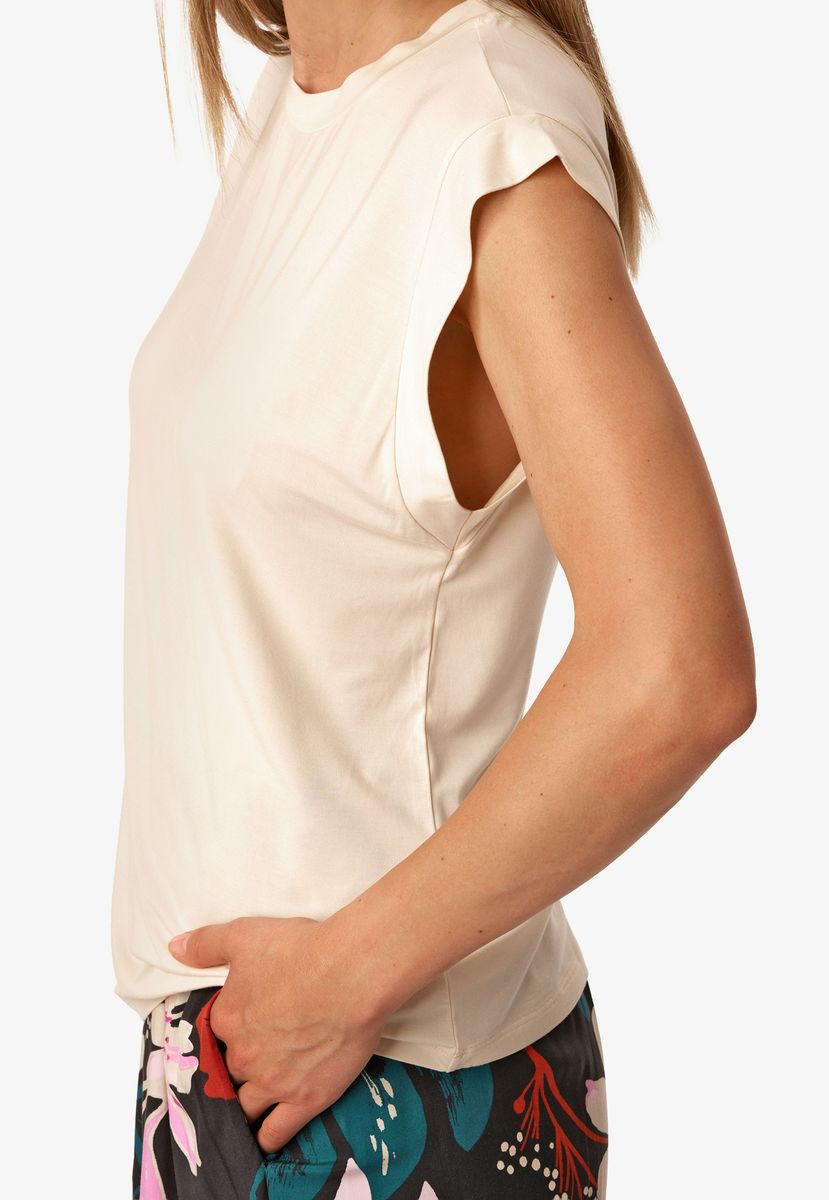 SCHIESSER Schlafanzug-Oberteil Mix & Relax, ärmellos, für Damen, weiß, 36