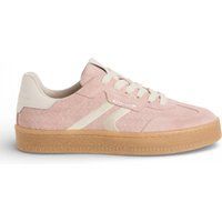 Rosafarbene Leder-Sneaker mit niedrigem Schaft