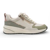 Plateau-Sneaker mit Reißverschluss und Schnürsenkeln