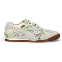 Sneaker mit floraler Spitze und Lederbesatz