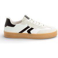 Leder-Sneakers mit Seitenstreifen
