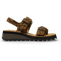 Sandalen mit Leopardenmuster und Schnalle