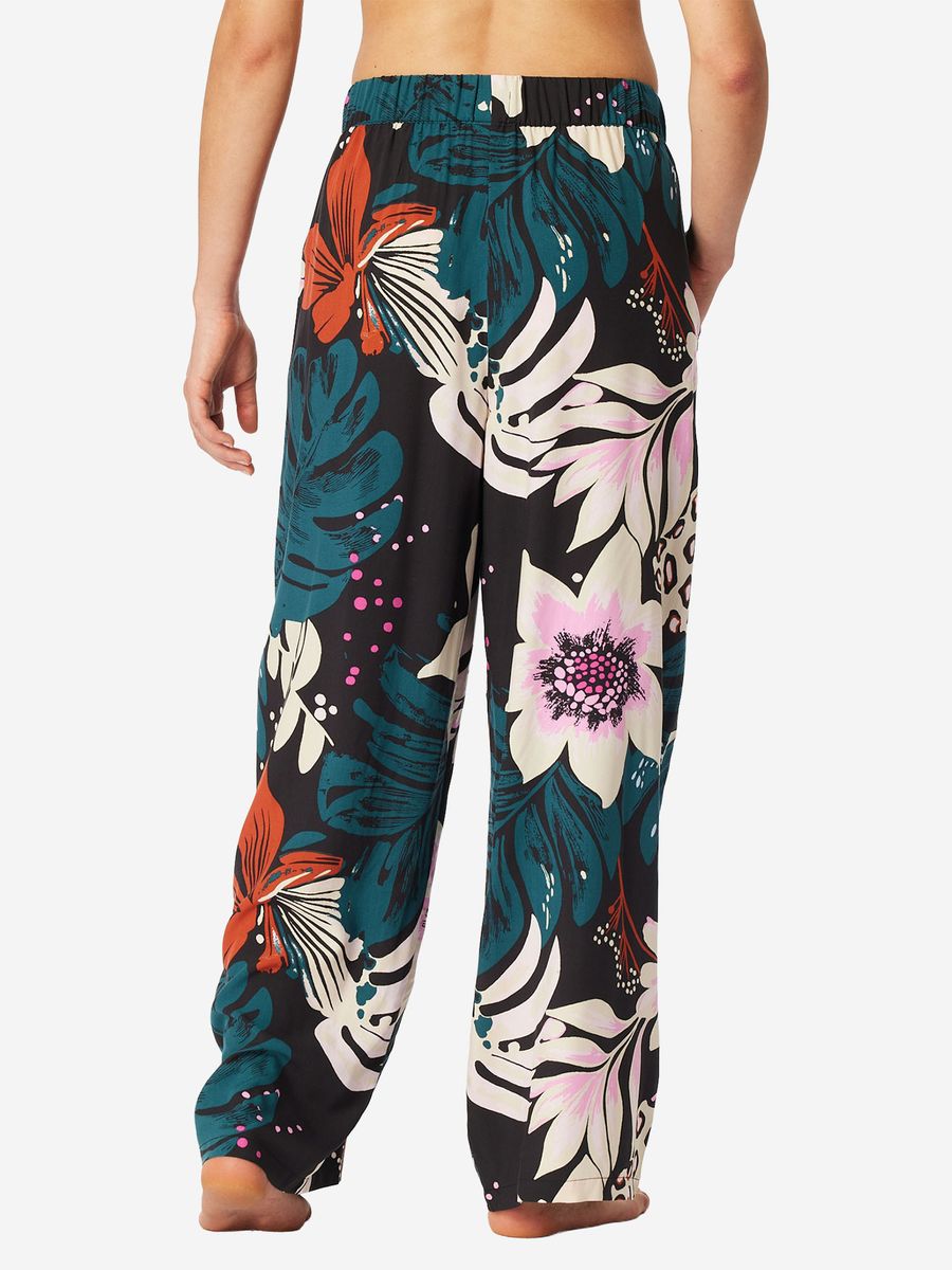Locker geschnittene Loungewear-Hose mit Blumendruck