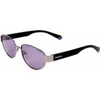 Ovale Sonnenbrille mit violetten Gläsern