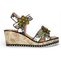 Keilsandaletten Espadrilles mit Blumenmuster