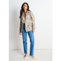 Tailored Blazer Jacke mit floralem Jacquardmuster
