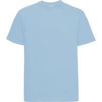 Klassisches einfarbiges T-Shirt mit Rundhalsausschnitt