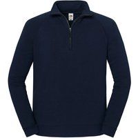 Klassisches Raglan-Sweatshirt mit Viertelreißverschluss