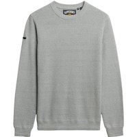 Baumwollpullover mit Rundhalsausschnitt und Struktur