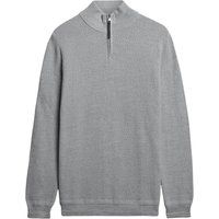 Strukturierter Strickpullover mit halbem Reißverschluss