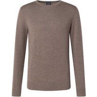 Klassischer Wollmischung Rundhals Strickpullover