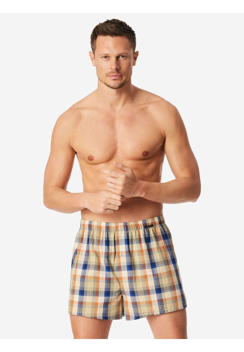 Herren Boxershorts Multipack in Karomuster und Uni