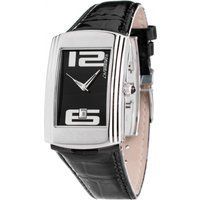 Rechteckige Schwarzes Zifferblatt Lederuhr