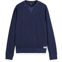 Herren Sweatshirt mit Struktur und Rundhalsausschnitt