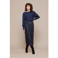 Eleganter Pailletten-Midi-Rock