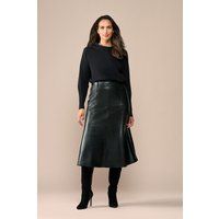 Eleganter A-Linien-Midi-Lederrock