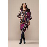 Jersey-Wickelkleid mit abstraktem Print