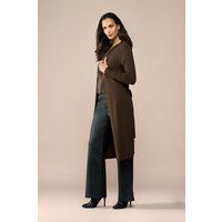 Elegante, lange Strickjacke mit Gürtel