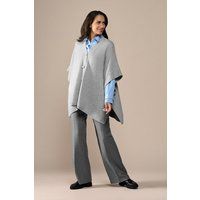 Eleganter Strickponcho mit Knopfdetail