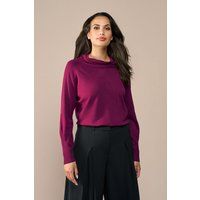 Eleganter Strickpullover mit Wasserfallausschnitt