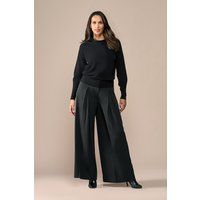 Weite Palazzo-Hose mit Bundfalten