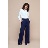 Elegante, weite marineblaue Hose
